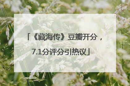 《藏海传》豆瓣开分，7.1分评分引热议
