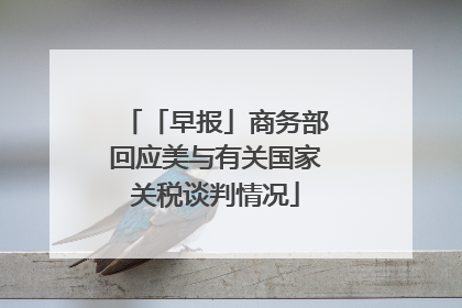 「早报」商务部回应美与有关国家关税谈判情况