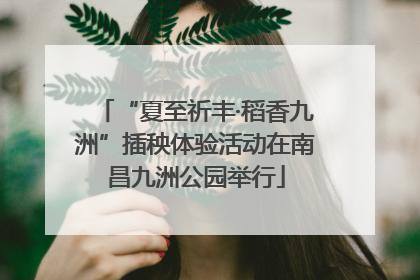 “夏至祈丰·稻香九洲”插秧体验活动在南昌九洲公园举行