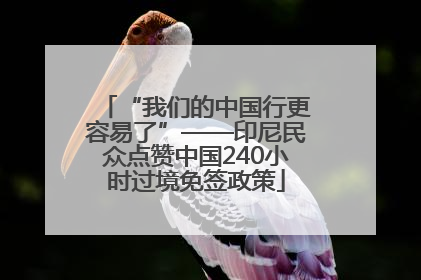 “我们的中国行更容易了”——印尼民众点赞中国240小时过境免签政策