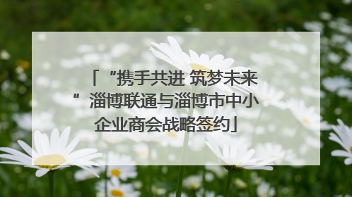 “携手共进 筑梦未来”淄博联通与淄博市中小企业商会战略签约