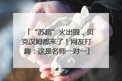 “苏超”火出圈，贝克汉姆都来了！网友打趣：这是名师一对一