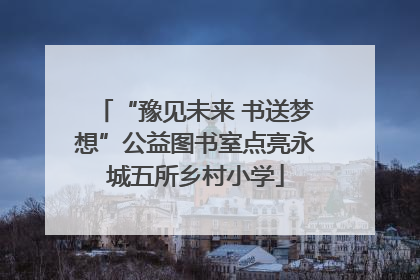 “豫见未来 书送梦想”公益图书室点亮永城五所乡村小学