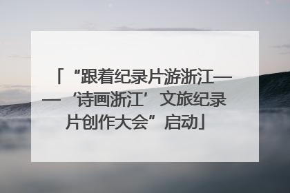“跟着纪录片游浙江——‘诗画浙江’文旅纪录片创作大会”启动