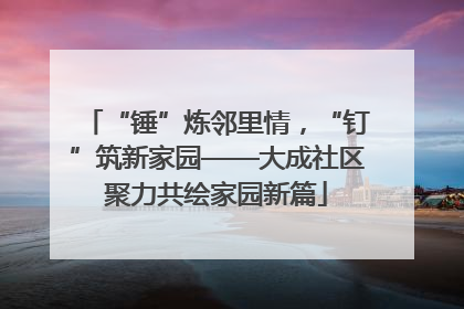 “锤”炼邻里情，“钉”筑新家园——大成社区聚力共绘家园新篇