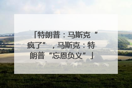 特朗普：马斯克“疯了”，马斯克：特朗普“忘恩负义”