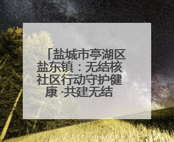 盐城市亭湖区盐东镇：无结核社区行动守护健康 ·共建无结核社区
