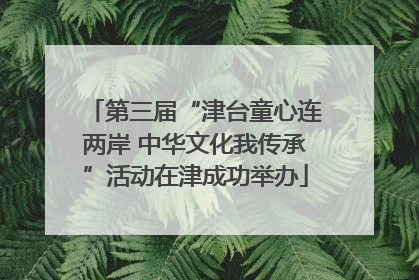 第三届“津台童心连两岸 中华文化我传承”活动在津成功举办