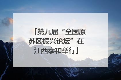 第九届“全国原苏区振兴论坛”在江西泰和举行