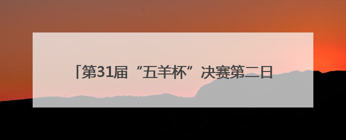 第31届“五羊杯”决赛第二日，王禹博率先挺进冠亚军决赛