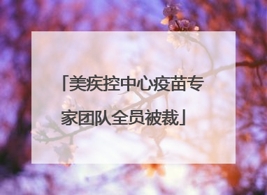 美疾控中心疫苗专家团队全员被裁