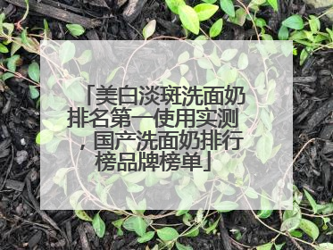 美白淡斑洗面奶排名第一使用实测，国产洗面奶排行榜品牌榜单