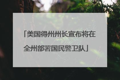 美国得州州长宣布将在全州部署国民警卫队