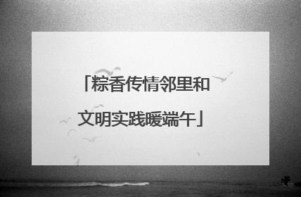 粽香传情邻里和 文明实践暖端午