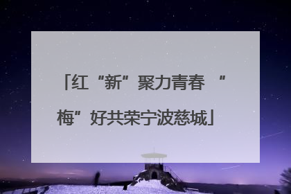 红“新”聚力青春 “梅”好共荣宁波慈城