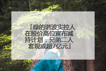 绿的谐波实控人在股价高位宣布减持计划，兄弟二人套现或超7亿元