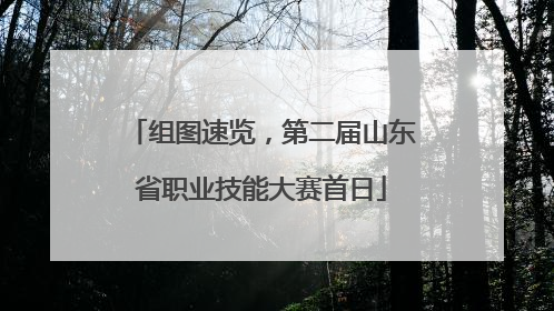 组图速览，第二届山东省职业技能大赛首日