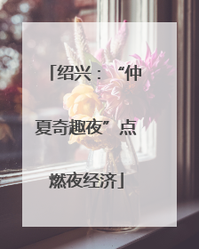 绍兴：“仲夏奇趣夜”点燃夜经济