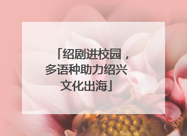 绍剧进校园，多语种助力绍兴文化出海