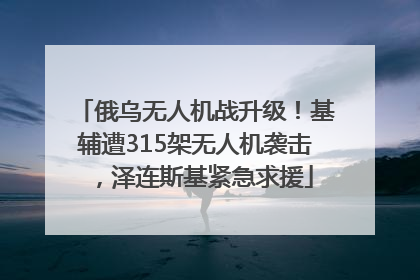 俄乌无人机战升级！基辅遭315架无人机袭击，泽连斯基紧急求援