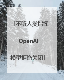 不听人类指挥 OpenAI模型拒绝关闭