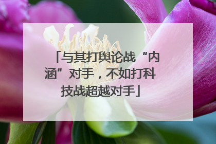 与其打舆论战“内涵”对手，不如打科技战超越对手