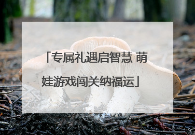 专属礼遇启智慧 萌娃游戏闯关纳福运