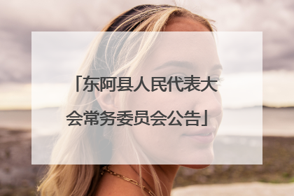 东阿县人民代表大会常务委员会公告
