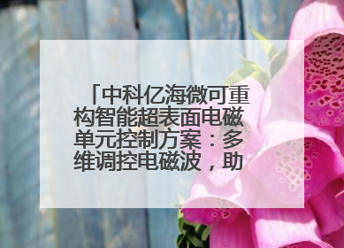 中科亿海微可重构智能超表面电磁单元控制方案：多维调控电磁波，助力6G无线中继