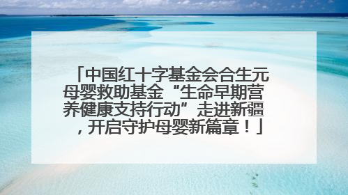 中国红十字基金会合生元母婴救助基金“生命早期营养健康支持行动”走进新疆，开启守护母婴新篇章！