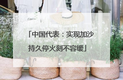 中国代表：实现加沙持久停火刻不容缓