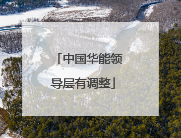 中国华能领导层有调整