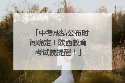 中考成绩公布时间确定！陕西教育考试院提醒！
