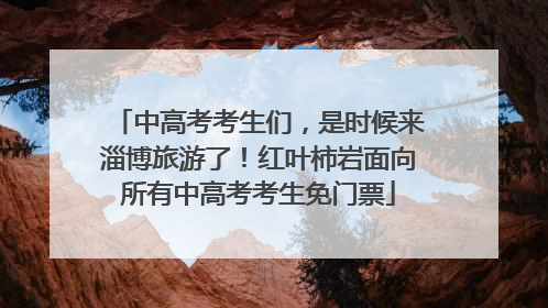 中高考考生们，是时候来淄博旅游了！红叶柿岩面向所有中高考考生免门票