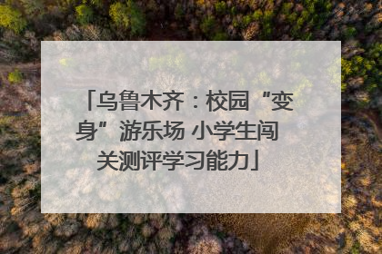 乌鲁木齐：校园“变身”游乐场 小学生闯关测评学习能力
