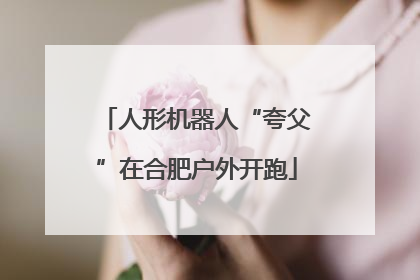 人形机器人“夸父”在合肥户外开跑
