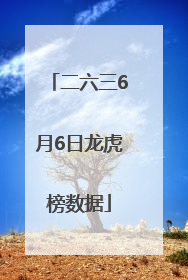 二六三6月6日龙虎榜数据