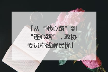 从“揪心路”到“连心路”，政协委员牵线解民忧