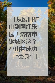从废旧矿山到网红乐园！济南市钢城区这个小山村成功“变身”