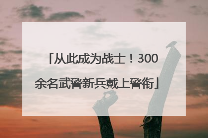从此成为战士！300余名武警新兵戴上警衔