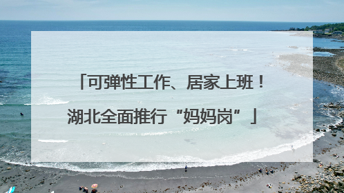 可弹性工作、居家上班！湖北全面推行“妈妈岗”