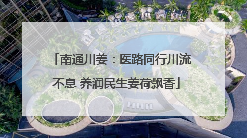 南通川姜：医路同行川流不息 养润民生姜荷飘香