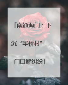 南通海门：下沉“华侨村” 门口解纠纷