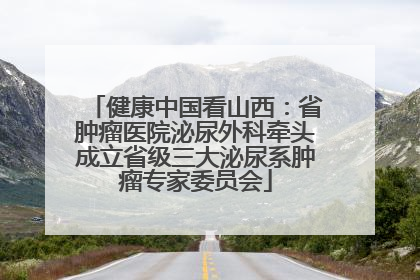健康中国看山西：省肿瘤医院泌尿外科牵头成立省级三大泌尿系肿瘤专家委员会