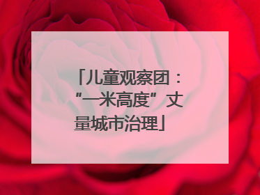儿童观察团：“一米高度”丈量城市治理