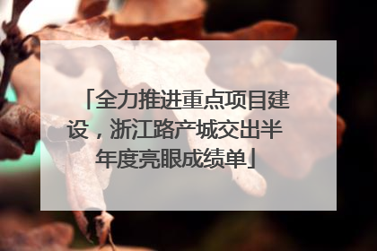 全力推进重点项目建设，浙江路产城交出半年度亮眼成绩单