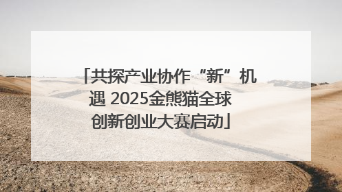 共探产业协作“新”机遇 2025金熊猫全球创新创业大赛启动