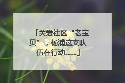 关爱社区“老宝贝”，杨浦这支队伍在行动……