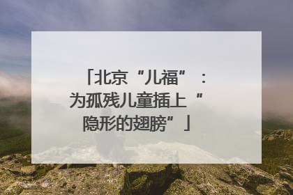 北京“儿福”：为孤残儿童插上“隐形的翅膀”