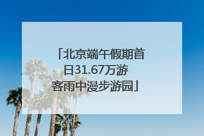 北京端午假期首日31.67万游客雨中漫步游园